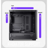 Antec Flux ATX Black Premium Walnut Trim 5x PWM Performance Fans. Ultra Cooling Design ARGB Controller Mid Tower Case