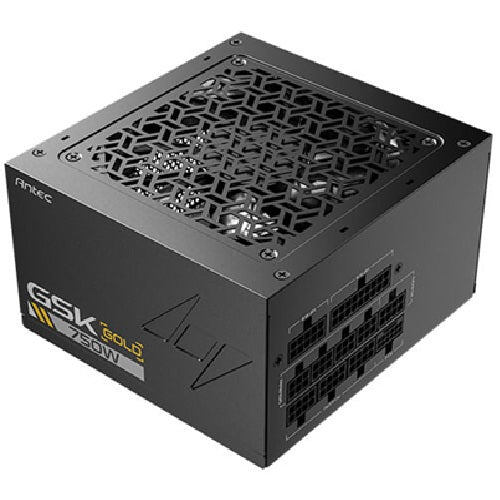 Antec GSK750 V2 80+ Gold Fully Modular 750W ATX 3.1 140×150×86mm 120mm fan PCIE 5.1 12VHPWR OCP/OVP/UVP/SCP/OPP/OTP 7Y