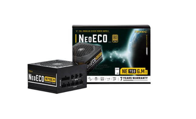 Antec NE 750w 80+ Gold, Fully-Modular, LLC DC, 1x EPS 8PIN, 120mm Silent Fan, Japanese Caps, ATX Power Supply, PSU, 7 Years Warrantypowersupply