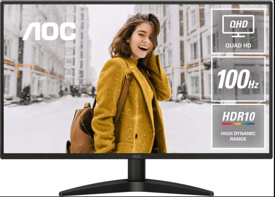 AOC 27’’ Q27B36 27’’ IPS QHD 2560x1440 4ms 350cd/m2 100Hz HDR10 IPS Adaptive Sync DP HDMI VESA 100x100mm