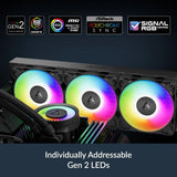Arctic Liquid Freezer III Pro 360 A-RGB - AIO CPU Cooler 3 x 120 mm Water Cooling 38 Radiator PWM Pump VRM Fan AMD