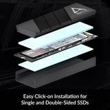 ARCTIC M2 Pro Heatsink Cooler for M.2 2280 SSD with TP-3 Thermal Pads Compatible PC & PS5 Double and Single Sided SSDs