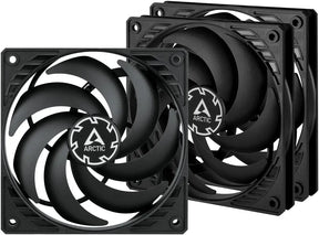 ARCTIC P12 Slim PWM PST Low-Profile 120mm Fan Black 3-Pack