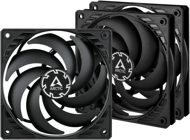 ARCTIC P12 Slim PWM PST Low-Profile 120mm Fan Black 3-Pack