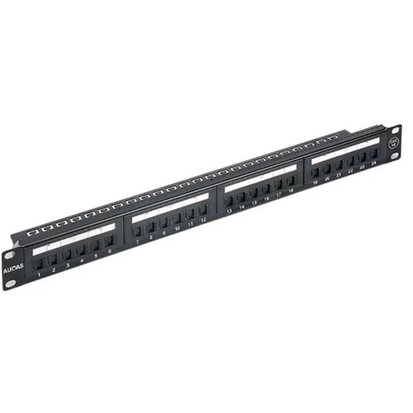 Astrotek 24 Ports UTP Patch Panel CAT6 RJ45 for 19’’ 1RU Rack Mount Data Network Cabinet Server PCB Type 110/Krone 3U’