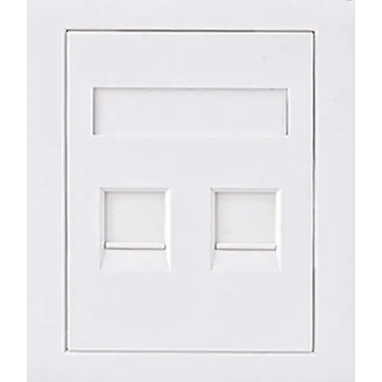 Astrotek CAT6 RJ45 Network Wall Face Plate Outlets 86x86mm 2 Port Socket Kit LS