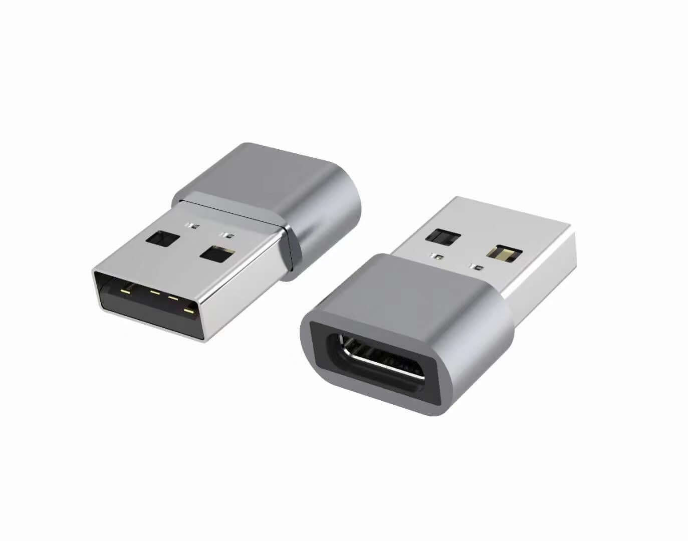 Astrotek USB-C to USB-A Type C Female to Type-A Male OTG Adapter 480Mhz For Laptop Wall Chargers,Phone Sliver