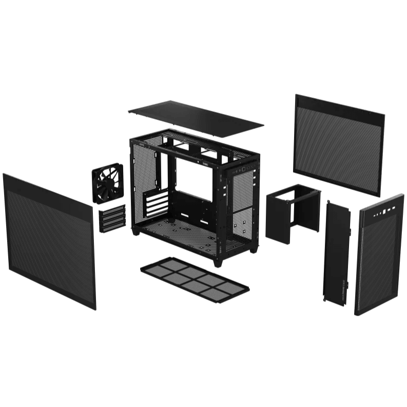 Asus Prime AP201 Mesh Mini Tower Micro Atx Case Black