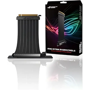 ASUS ROG Strix RS200 240 mm PCI-E x 16 Riser Cable with 90 degree adapter patent SafeSlot design EMI Shielding