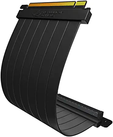 ASUS ROG Strix RS200 240 mm PCI-E x 16 Riser Cable with 90 degree adapter, patent SafeSlot design, EMI Shieldingconsumables