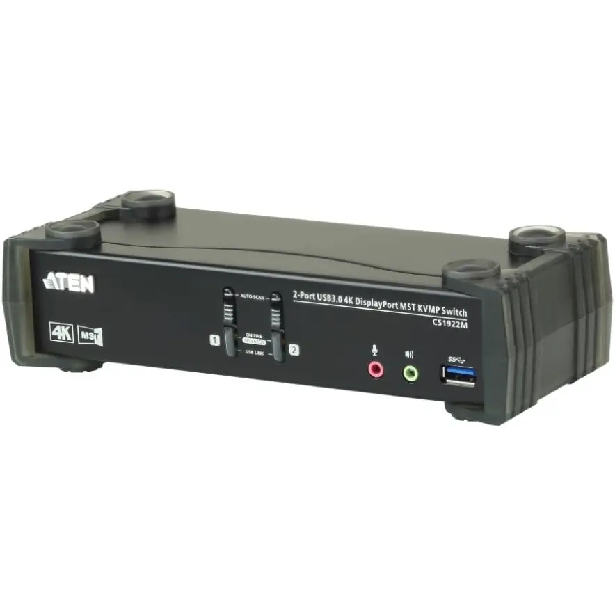 Aten CS1922M KVMP 2 Port Single to Dual 4K Displayport Switch
