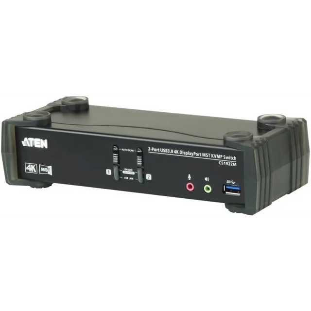 Aten CS1922M KVMP 2 Port Single to Dual 4K Displayport Switch