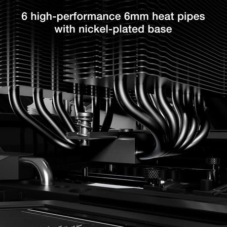 be quiet! Pure Rock Pro 3 Black CPU Air Cooler | 6 High Performance 6mm Heat Pipes with HDT Technology | 120mm Quiet