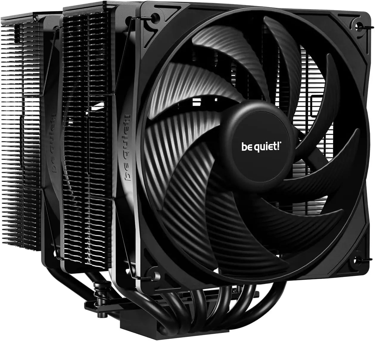 be quiet! Pure Rock Pro 3 Black CPU Air Cooler | 6 High Performance 6mm Heat Pipes with HDT Technology | 120mm Quiet