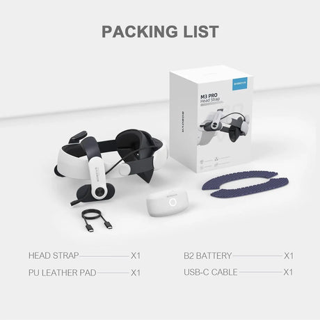 BOBOVR M3 Pro Battery Pack Head Strap Accessories Reduce Facial Stress,Magnetic Swap Design,Compatible with Meta Quest 3