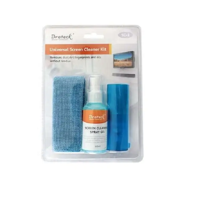 Brateck 3-In-1 Screen Cleaner Kit 1 x 60ml + 200x200mm Pearl Cloth + Soft Brush