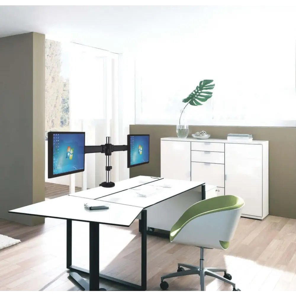 Brateck Dual Monitor Arm with Desk Clamp VESA Fit Most 13’-27’