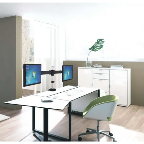 Brateck Dual Monitor Arm with Desk Clamp VESA Fit Most 13’-27’