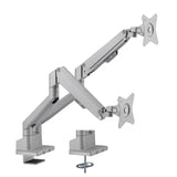 Brateck Dual Monitor Thin Gas Spring Arm Fit Most 17’’-32’’ Monitors Up to 9kg per screen VESA 75x75/100x100 Matte