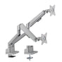 Brateck Dual Monitor Thin Gas Spring Arm Fit Most 17’’-32’’ Monitors Up to 9kg per screen VESA 75x75/100x100 Matte