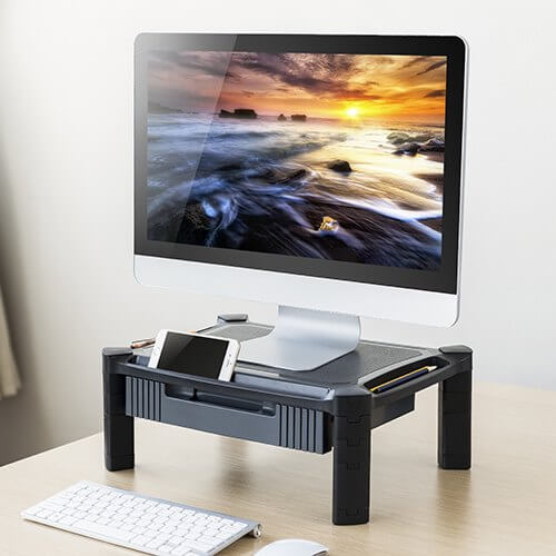 Brateck Height-Adjustable Modular Multi Purpose Smart Stand XL with Drawer (435x330x168mm) for most 13’’-32’’ Weight