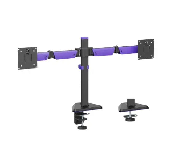 Brateck LDT89-C024 Matte Black Amethyst Articulating Gaming Dual Monitor Arm Fit Screen Size: 17’’-32’’