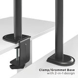 Brateck Triple-Monitor Steel Articulating Monitor Mount Fit Most 17’’-27’’ Up to 9KG VESA 75x75,100x100(Black)