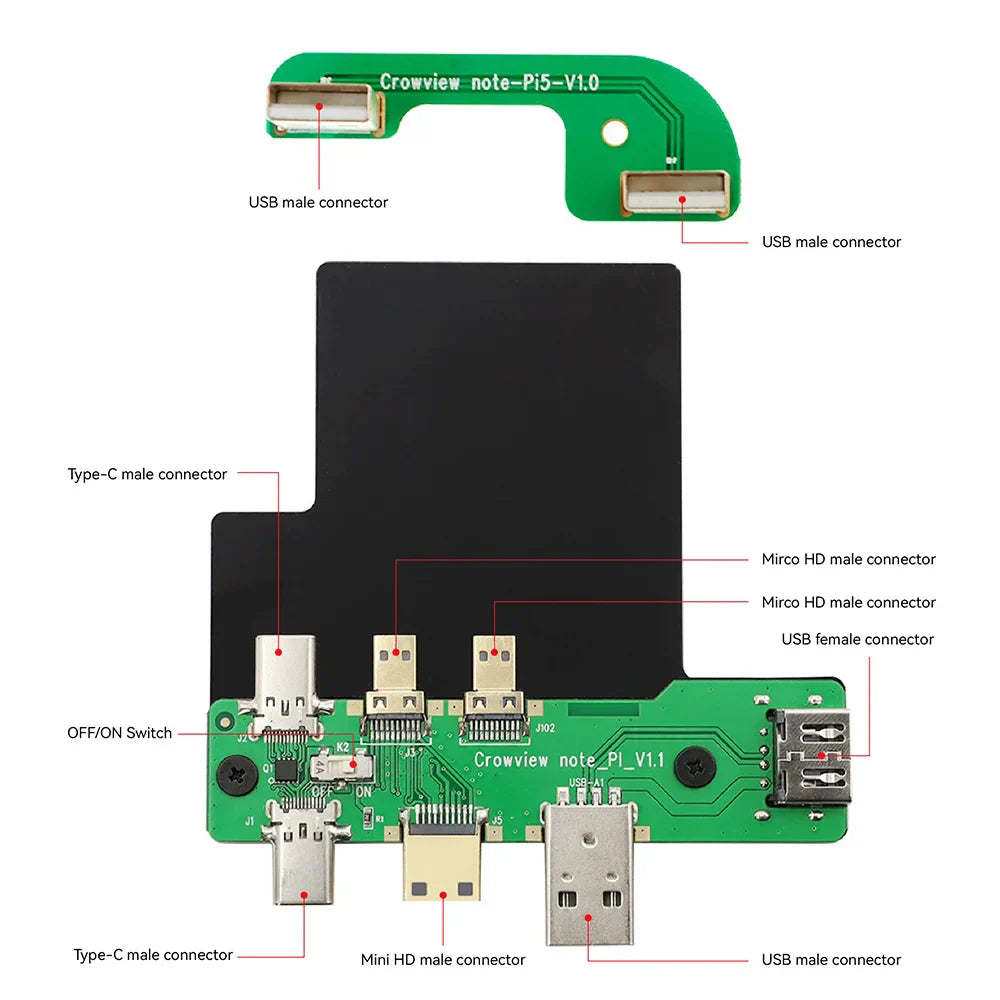 Bridge Kit for CrowView Note-Raspberry Pi 5 Board