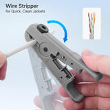 Cable Matters 7-in-1 Network Tool Kit with RJ45 Ethernet Crimping Punch Down Stand Tester Connectors Boots and Wire