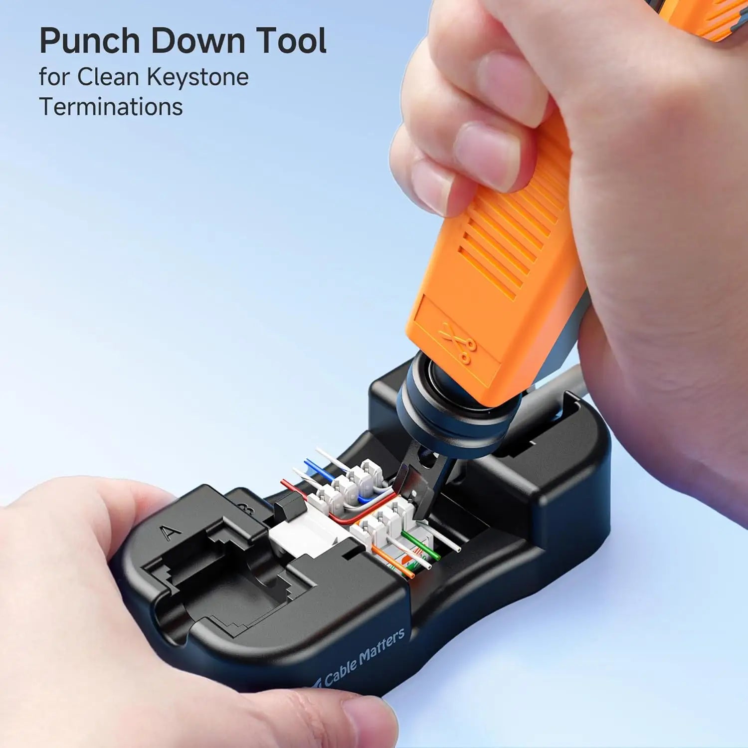Cable Matters 7-in-1 Network Tool Kit with RJ45 Ethernet Crimping Punch Down Stand Tester Connectors Boots and Wire