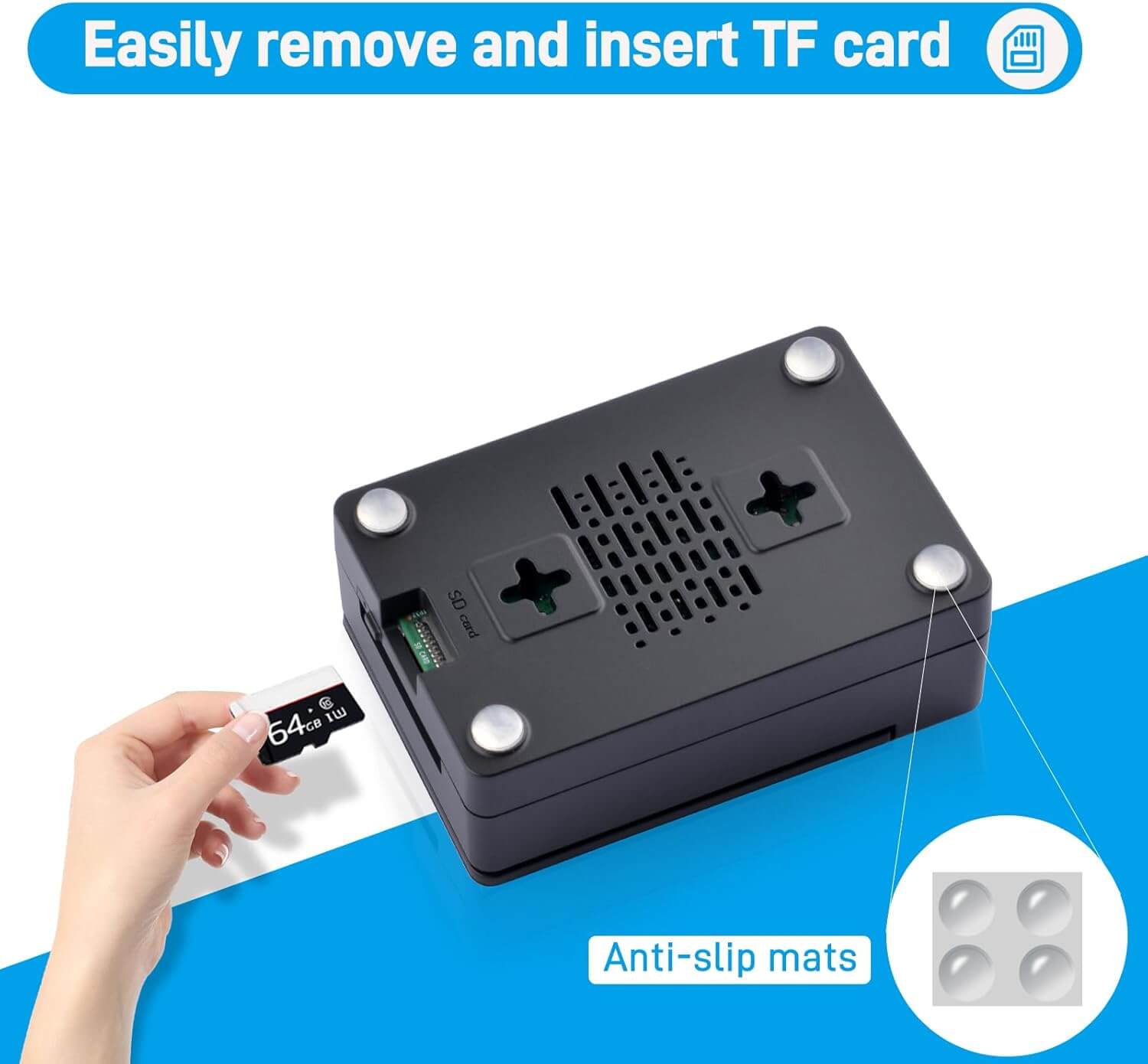 Case for Raspberry Pi 5 with Armor Lite V5 Adjustable Speed Enclosure for Raspberry Pi 5