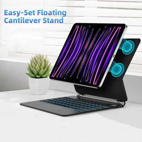 Case with Keyboard for iPad Pro 11 inch (M4) 2024,iPad 11(5th Gen) Easy-Set Magnetic Stand,Multi-Touch Trackpad 7