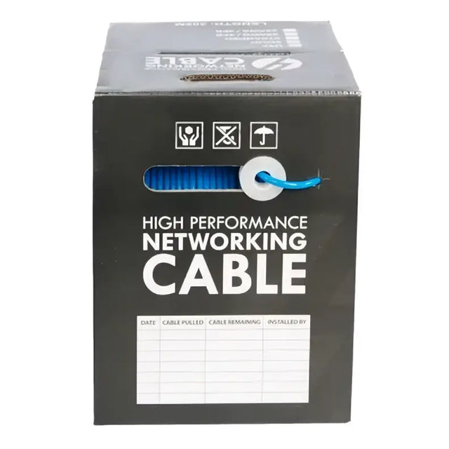 CAT6 LSZH LAN Ethernet Cable 305m - Reel Box: Blue