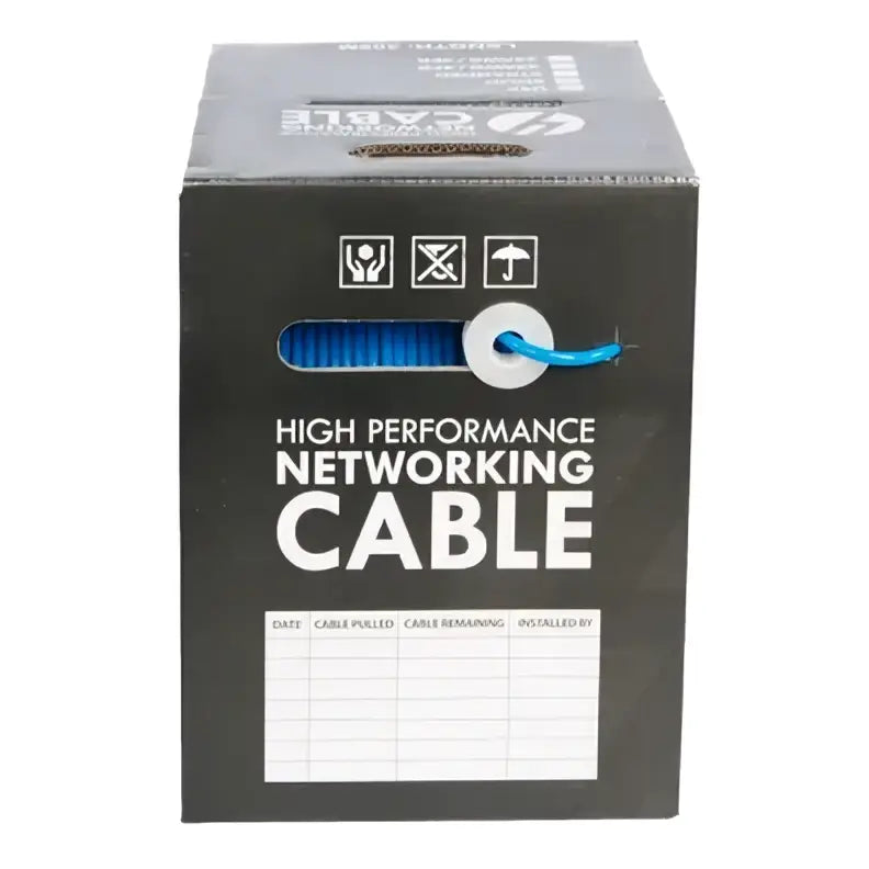 CAT6 LSZH LAN Ethernet Cable 305m - Reel Box: Blue