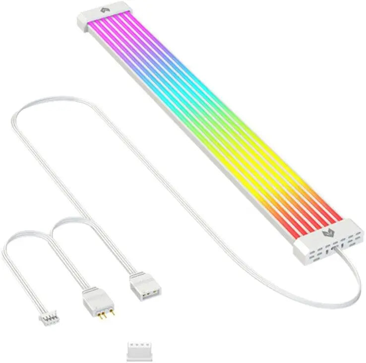 Coolmoon AL300 RGB Lamp Strip PC Backlight 5V ARGB Aura Sync Bendable DIY for 24PIN Motherboard Case 50cm - White