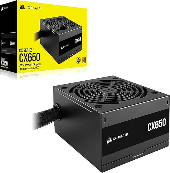CORSAIR CX650 80 PLUS Bronze Non Modular Low-Noise ATX 650 Watt Power Supply - AU - Black