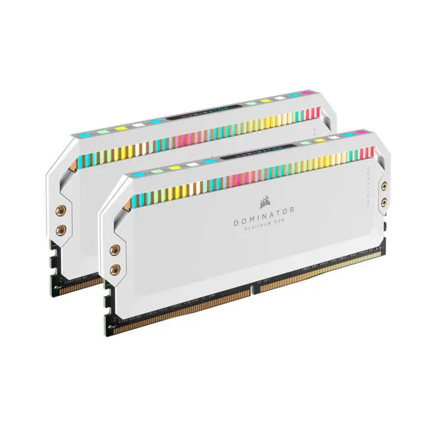 Corsair Dominator Platinum RGB 32GB (2x16GB) DDR5 UDIMM 5600Mhz C36 1.25V White Desktop PC Gaming Memory