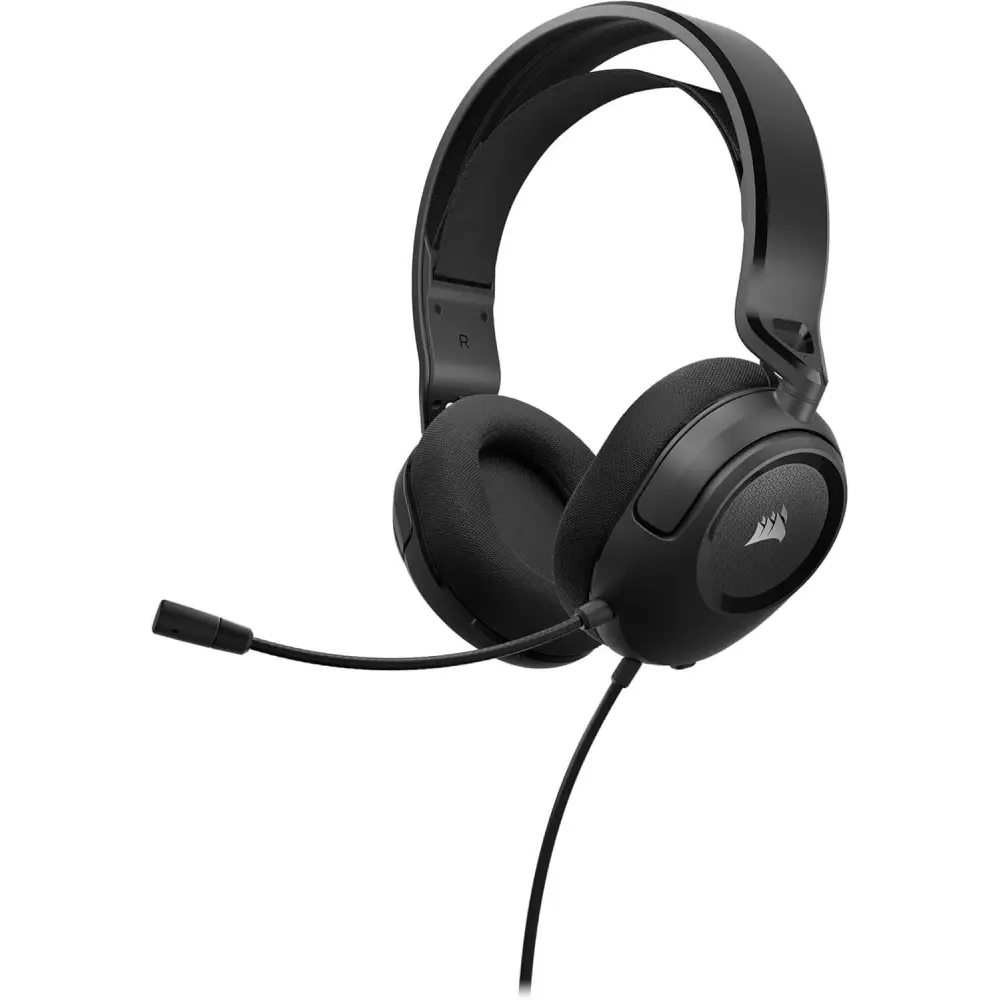 CORSAIR HS35 v2 Multiplatform Wired Gaming Headset – Flexible Omni-Directional Microphone Universal 3.5mm Connection PC