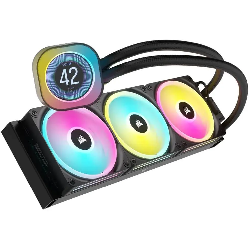 CORSAIR iCUE Link Titan 360 RX LCD Liquid CPU Cooler – 360mm AIO Low-Noise FlowDrive Cooling Engine Intel LGA 1851/1700