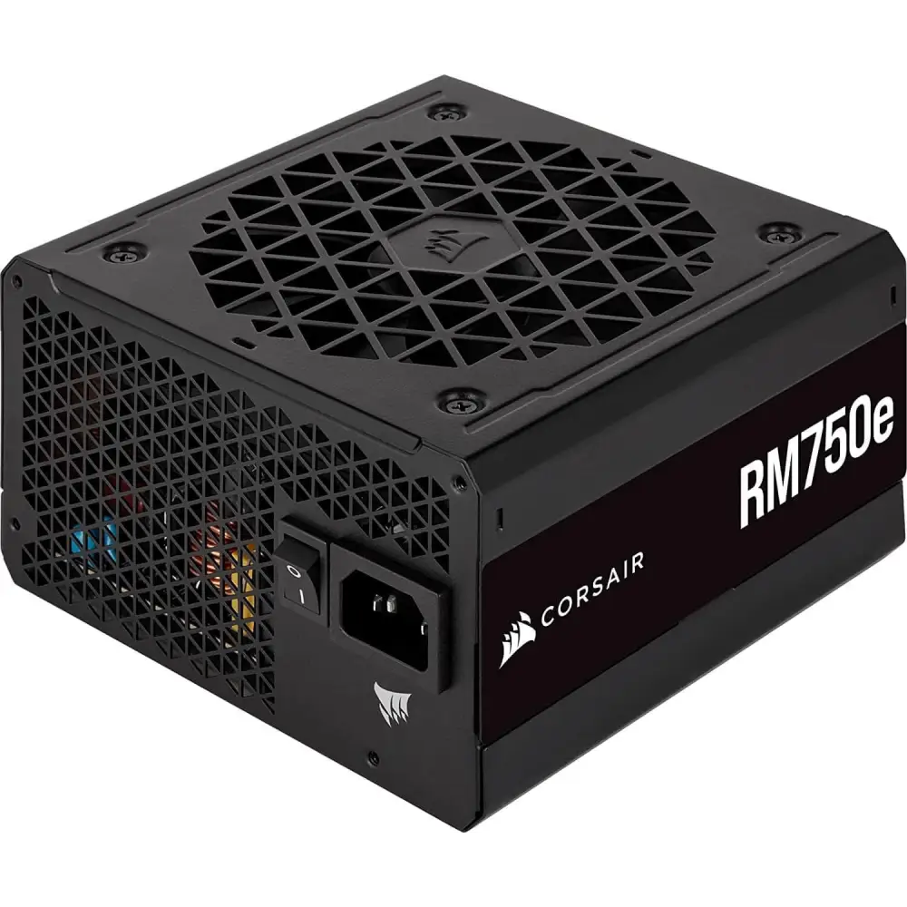 Corsair RM750e ATX 3.0 12VHPWR Cable included. Fully Modular 80PLUS Gold & PCIe 5.0 Compliant Supply PSU 7 Years