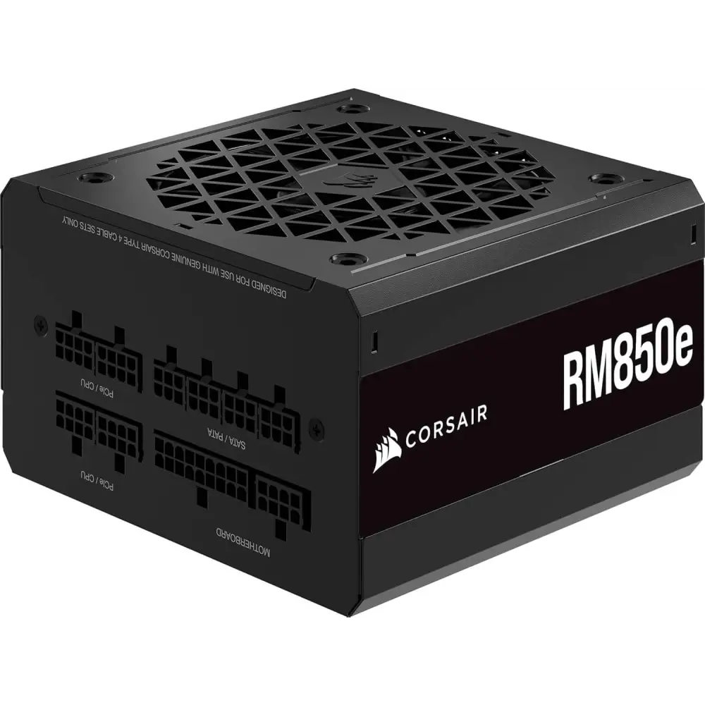 CORSAIR RM850e (2025) Fully Modular Low-Noise ATX Supply with 12V-2x6 Cable – 3.1 & PCIe 5.1 Compliant Cybenetics Gold
