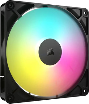 CORSAIR RS140 ARGB 140mm PWM Fan – Daisy-Chain Connection Low-Noise Magnetic Dome Bearing Single Pack Black