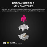 CORSAIR Vanguard 96 Wired Mechanical Gaming Keyboard – 96% Layout MLX Plasma Linear Switches 8000Hz Polling LCD Display