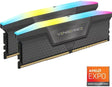 Corsair Vengeance RGB DDR5 16GB (2 x 8GB) 5200 CL40-40-40-77 1.25V Intel XMP & AMD EXPO - GREY 288-pin DIMM iCUE