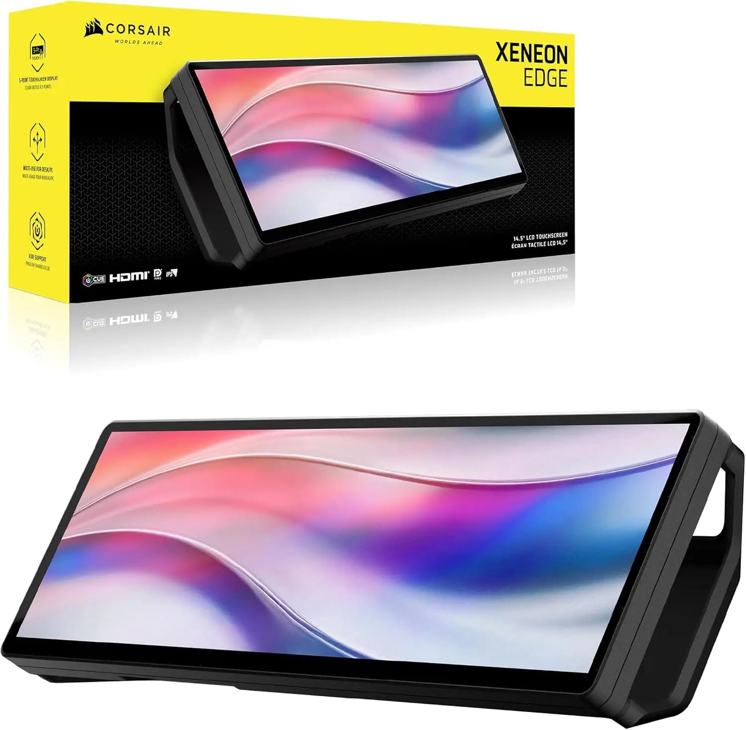 CORSAIR XENEON Edge 14.5’’ 2K Portable LCD HDMI USB C Touchscreen – Black