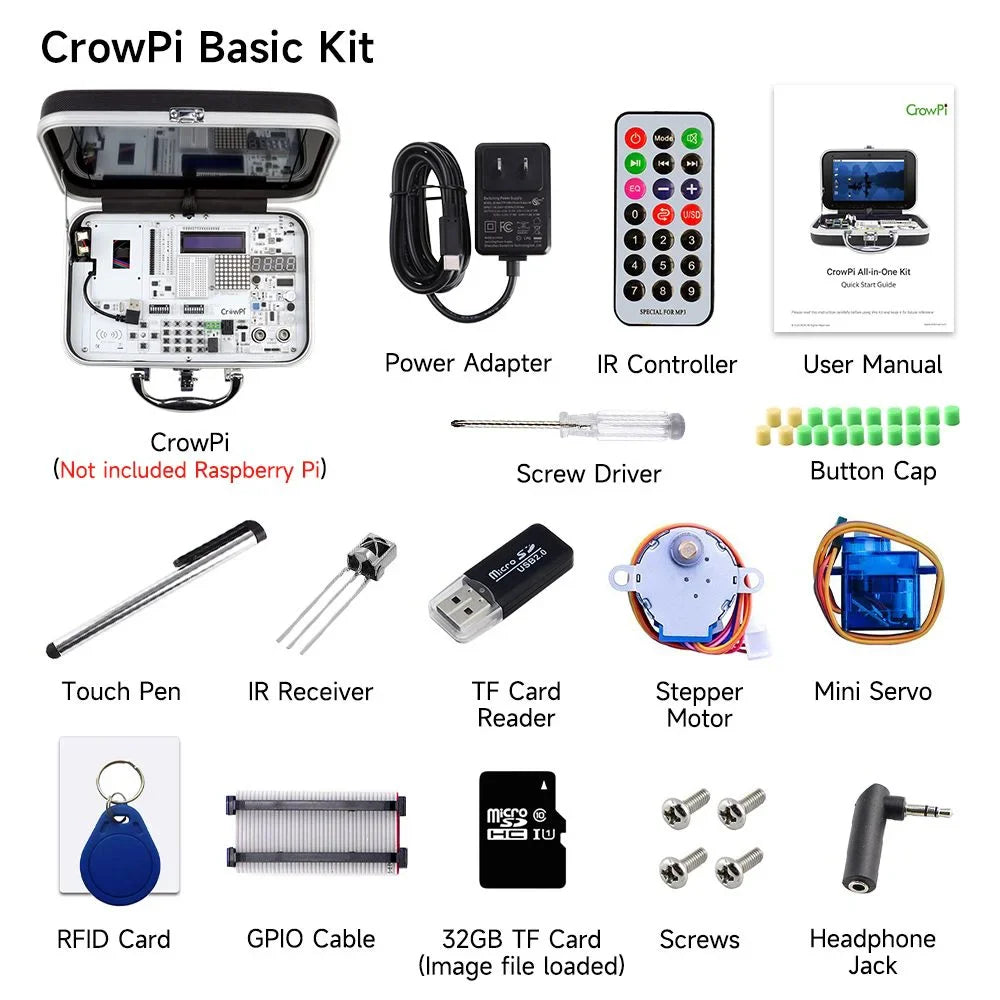 CrowPi- Compact Raspberry Pi Educational Kit （with 9inch display compatible with 5）