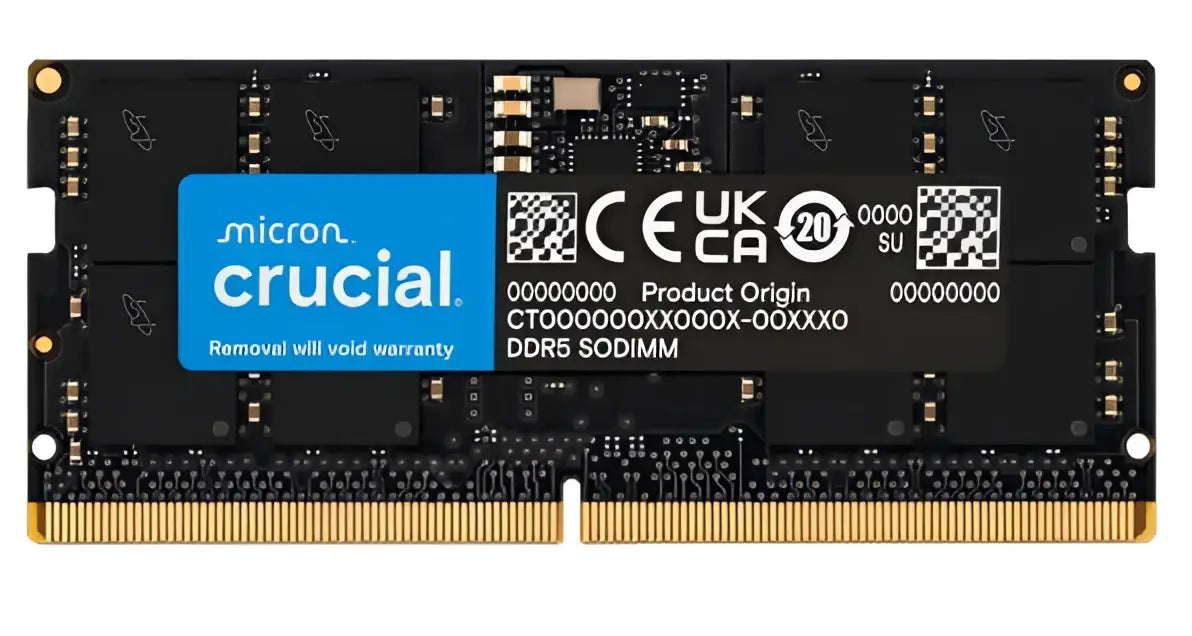 Crucial 16GB (1x16GB) DDR5 SODIMM 5600MHz CL46 Notebook Laptop Memory Tray Version
