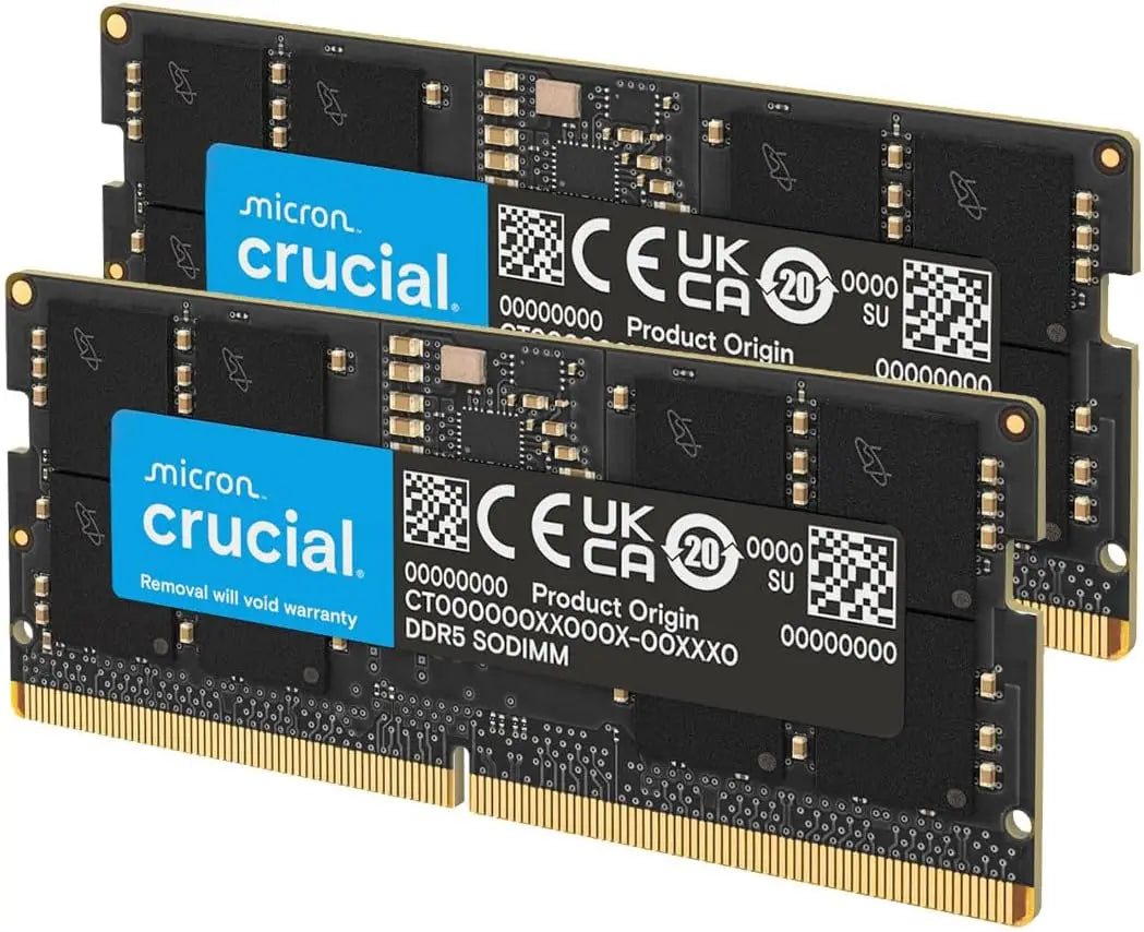 Crucial DDR5 5600 MHz ECC SODIMM Laptop Memory Module 32GB(2x16 GB)