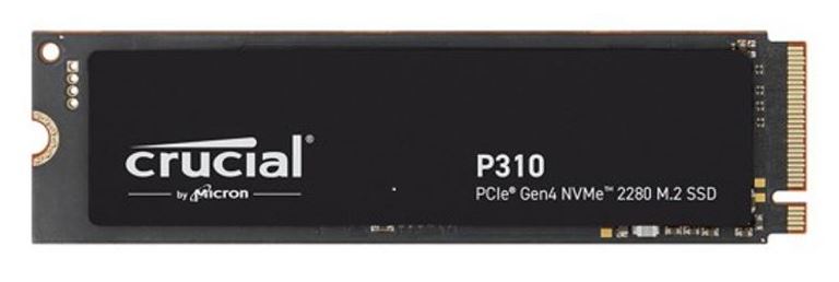 Crucial P310 1TB Gen4 2280 NVMe SSD 7100/6000 MB/s R/W 220TBW 1000K/1200K IOPS 1.5M hrs MTTF Full-Drive Encryption M.2