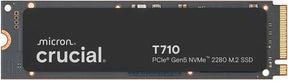 Crucial T710 SSD 1TB M.2 NVMe PCIe 5.0 x4 Gen5 up to 14,900 MB/s Read 13,700 Write for Laptop and Desktop PC TLC NAND